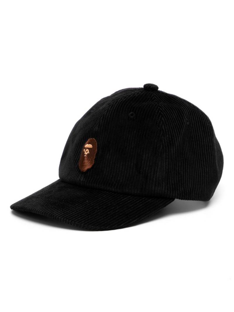 A BATHING APE® Ape Head corduroy cap - Black von A BATHING APE®