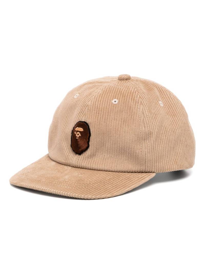 A BATHING APE® Ape Head corduroy cap - Brown von A BATHING APE®