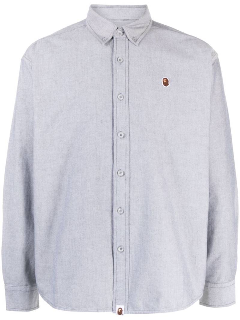 A BATHING APE® Ape Head cotton shirt - Grey von A BATHING APE®