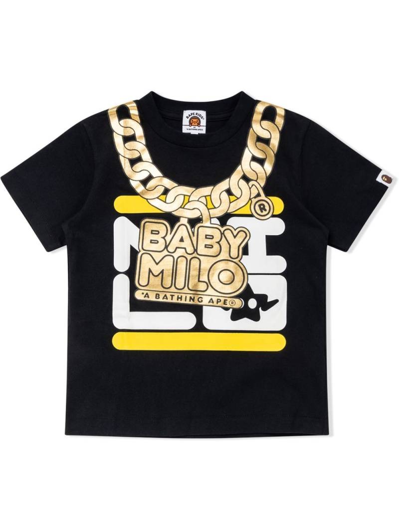 A BATHING APE® Baby Milo Bling graphic-print T-shirt - Black von A BATHING APE®