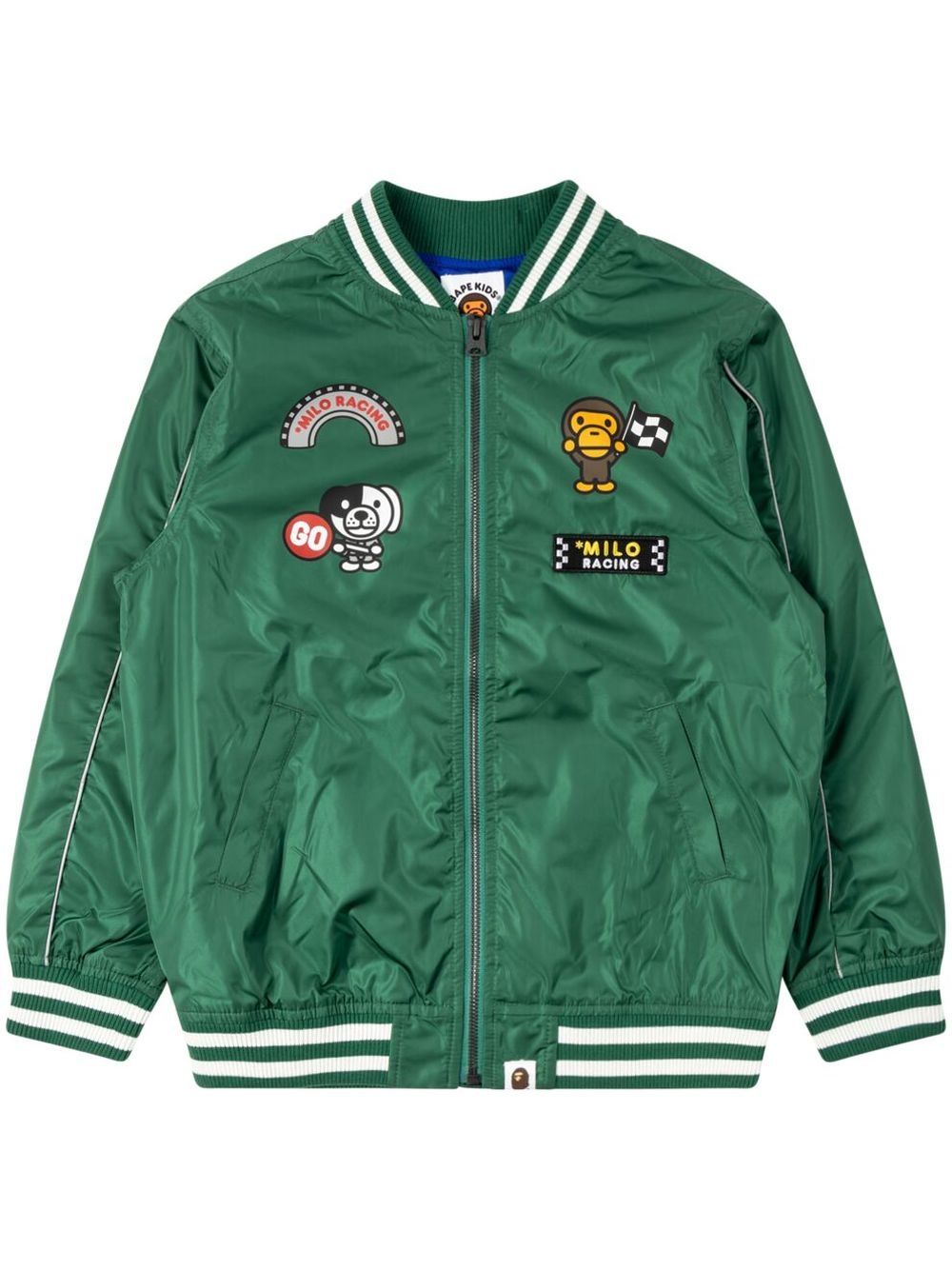 A BATHING APE® Baby Milo Racing Team bomber jacket - Green von A BATHING APE®