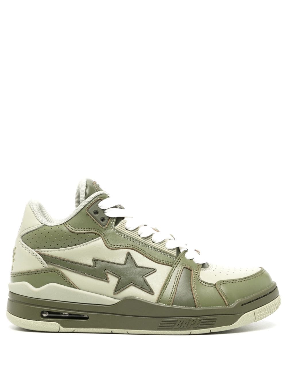 A BATHING APE® Clutch STA leather sneakers - Green von A BATHING APE®