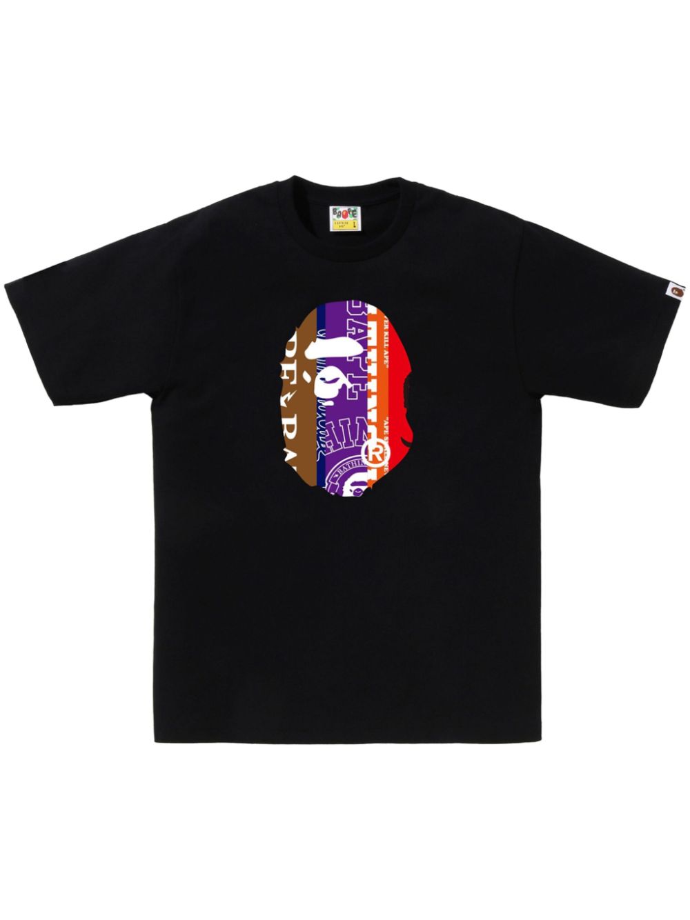 A BATHING APE® Fans Scarf Ape Head cotton T-shirt - Black von A BATHING APE®