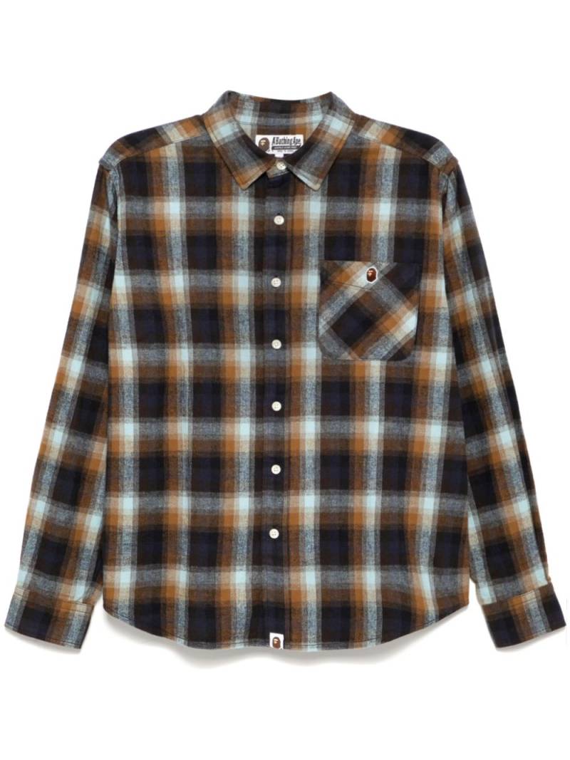 A BATHING APE® check shirt - Blue von A BATHING APE®