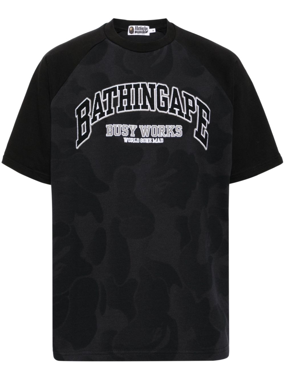 A BATHING APE® embroidered-logo cotton T-shirt - Black von A BATHING APE®