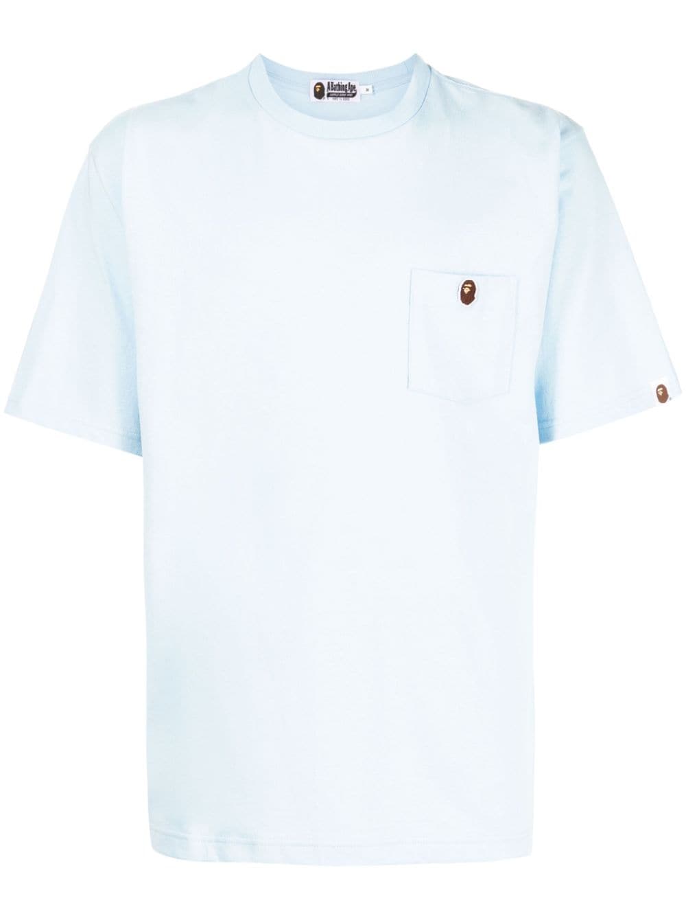 A BATHING APE® logo-pacth cotton T-shirt - Blue von A BATHING APE®