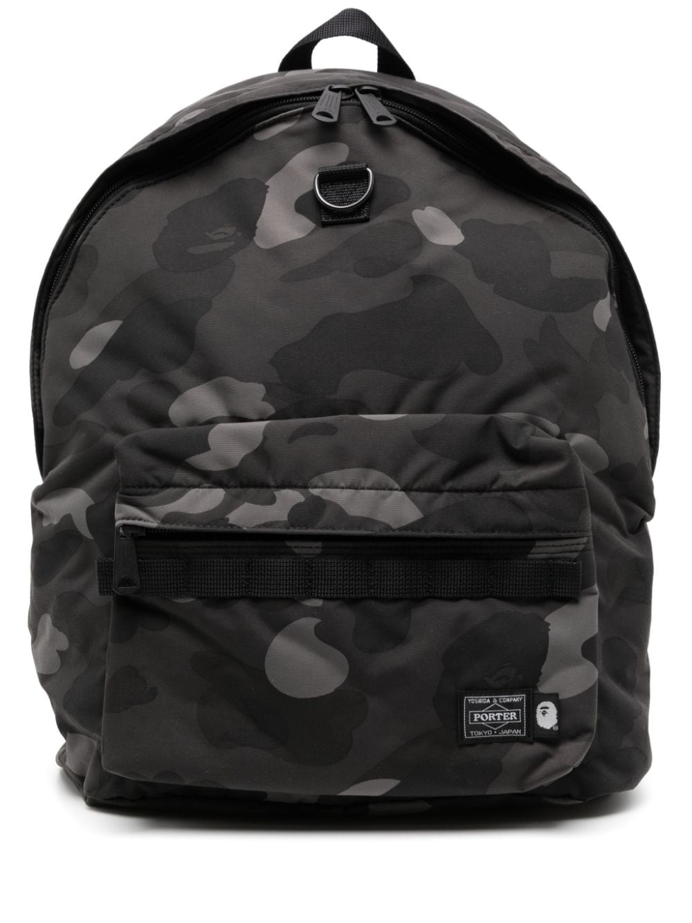 A BATHING APE® logo-patch camouflage-print backpack - Grey von A BATHING APE®