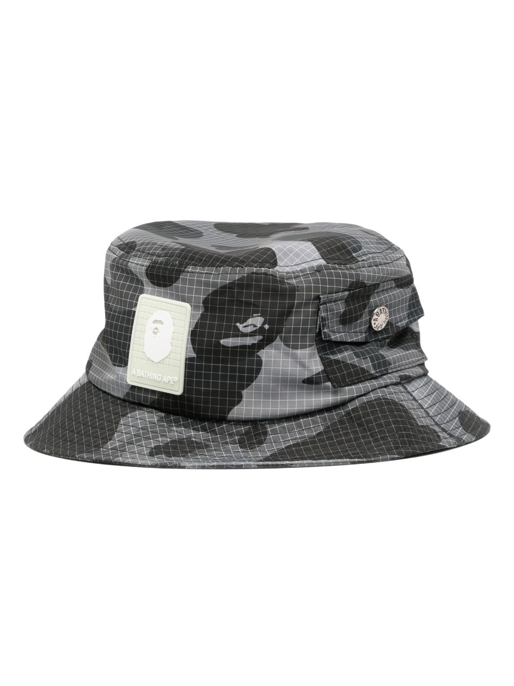 A BATHING APE® logo-patch ripstop bucket hat - Black von A BATHING APE®