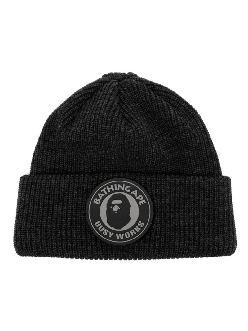 A BATHING APE® logo-patched beanie - Black von A BATHING APE®