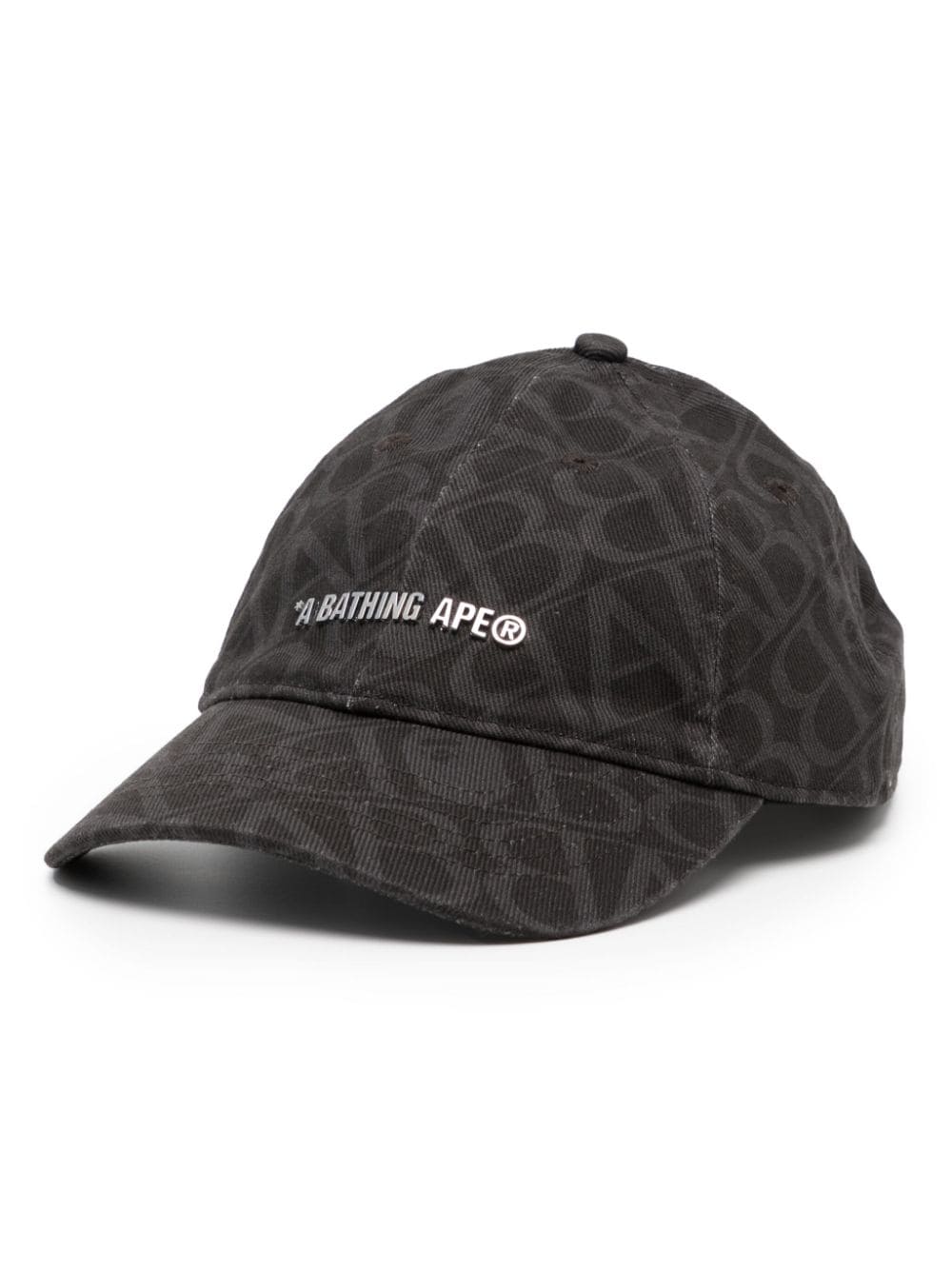 A BATHING APE® logo-plaque monogram cap - Grey von A BATHING APE®