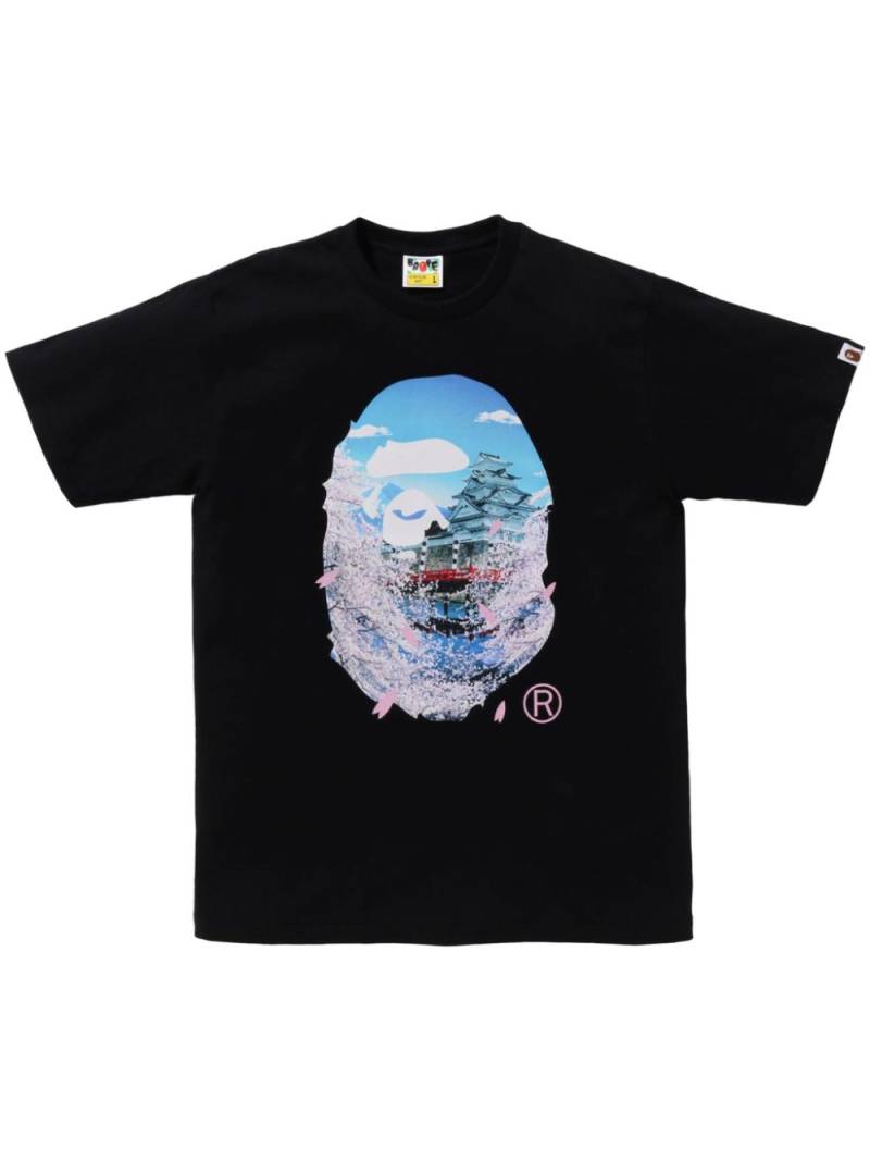 A BATHING APE® logo-print cotton T-shirt - Black von A BATHING APE®