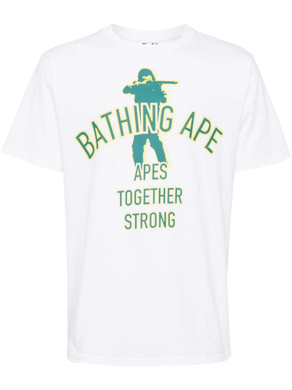 A BATHING APE® logo-print cotton T-shirt - White von A BATHING APE®