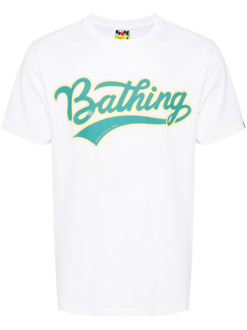 A BATHING APE® logo-print cotton T-shirt - White von A BATHING APE®