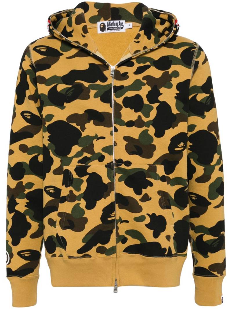 A BATHING APE® logo-print cotton hoodie - Yellow von A BATHING APE®