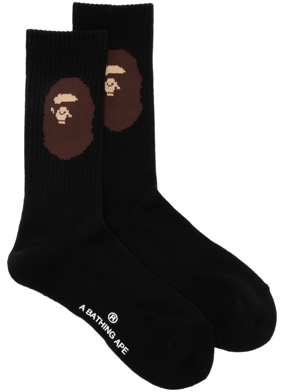 A BATHING APE® logo-print socks - Black von A BATHING APE®