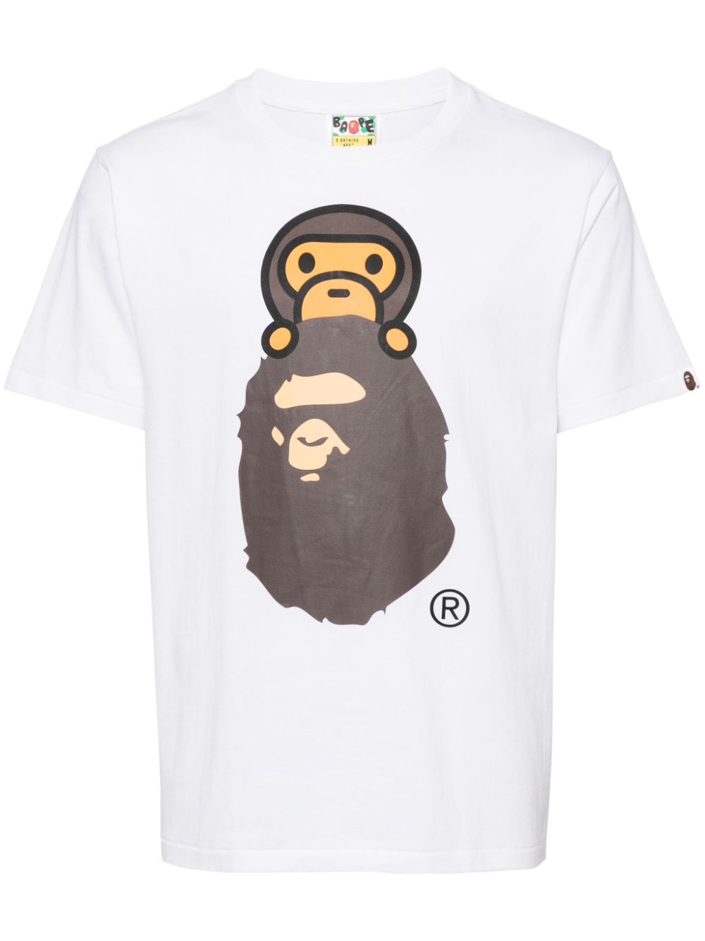 A BATHING APE® logo-printed cotton T-shirt - White von A BATHING APE®