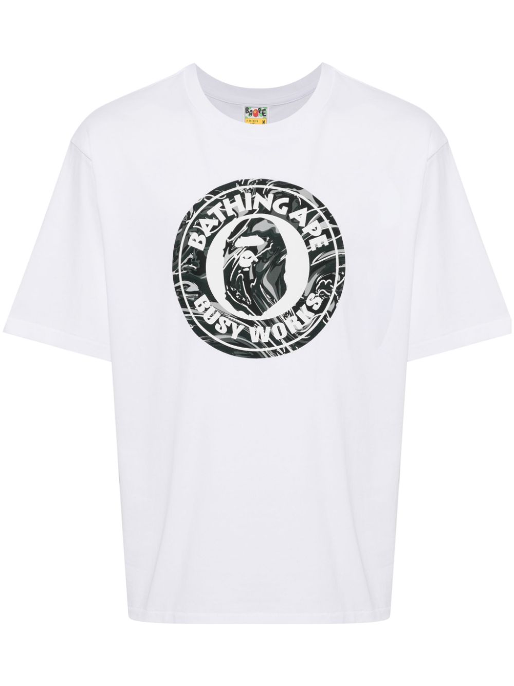 A BATHING APE® marbling camo logo T-shirt - White von A BATHING APE®