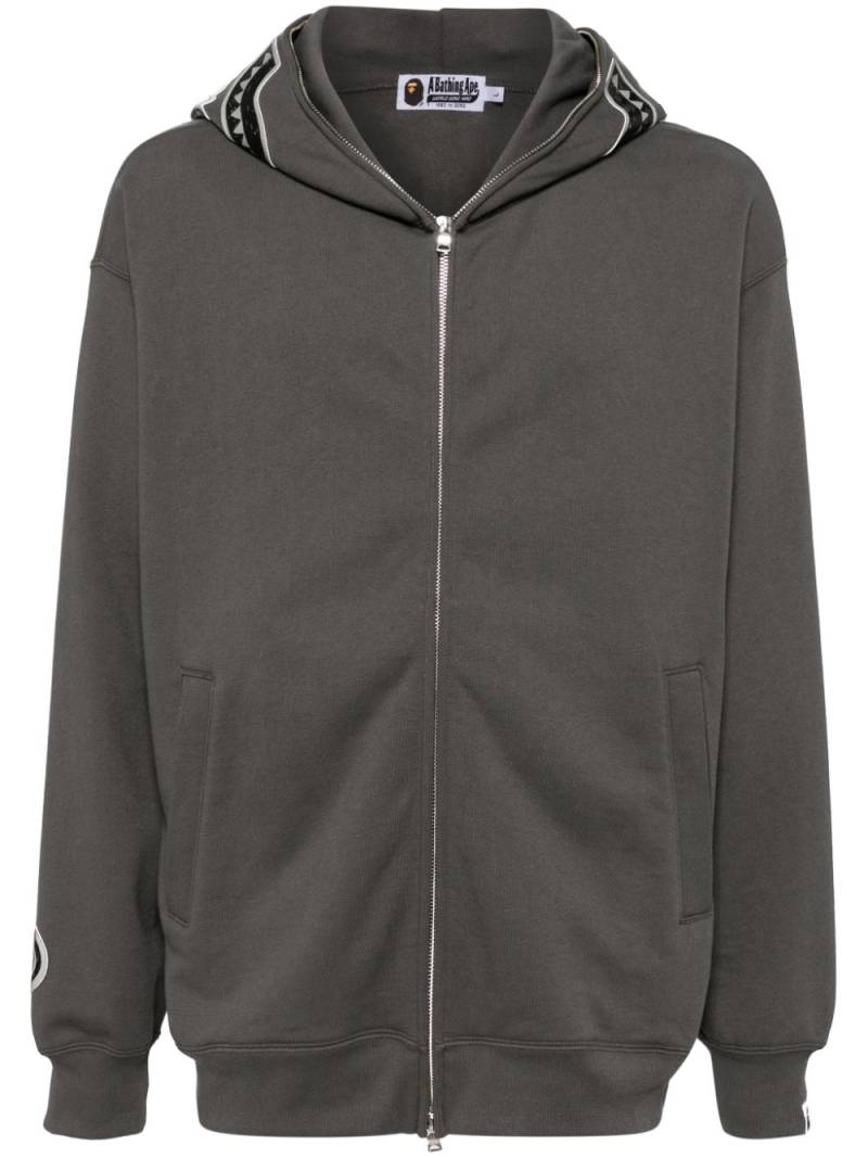 A BATHING APE® printed-hood cotton hooded jacket - Grey von A BATHING APE®