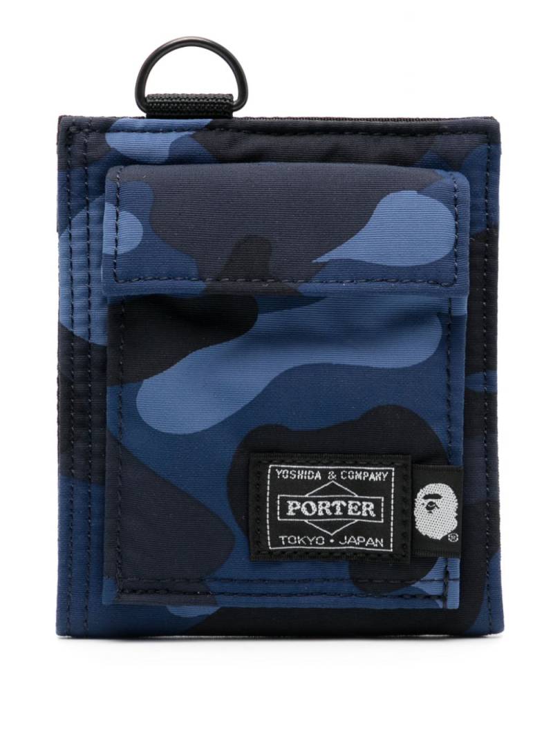 A BATHING APE® x Porter camouflage-print wallet - Black von A BATHING APE®