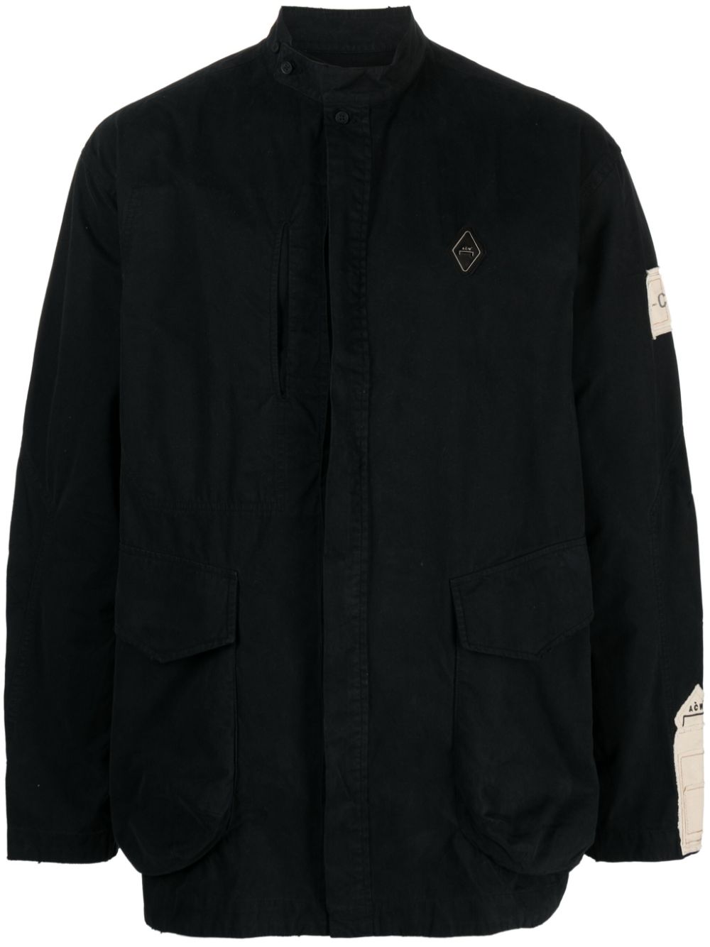 A-COLD-WALL* Ando logo-plaque cargo shirt - Black von A-COLD-WALL*