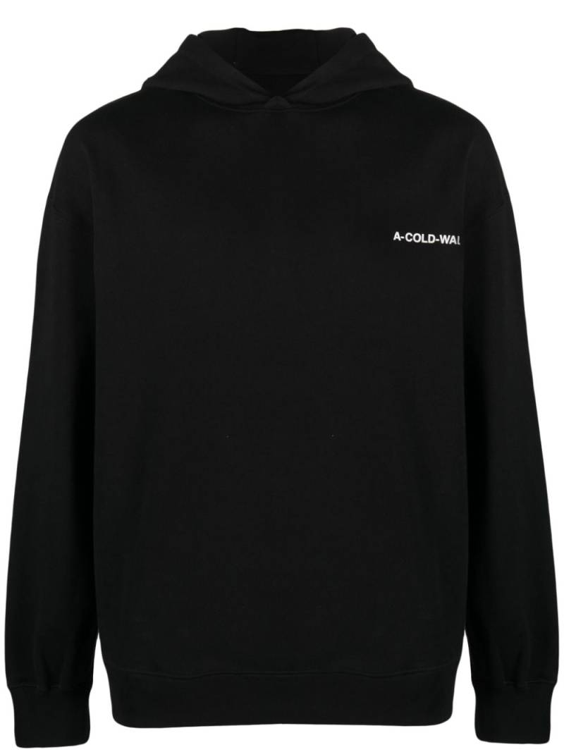 A-COLD-WALL* Essentials logo-print cotton hoodie - Black von A-COLD-WALL*