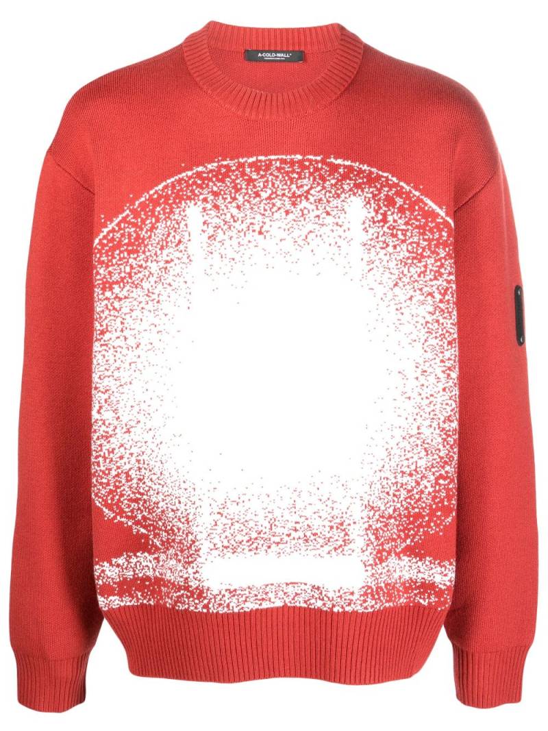 A-COLD-WALL* Exposure-print knitted crew neck sweatshirt - Orange von A-COLD-WALL*