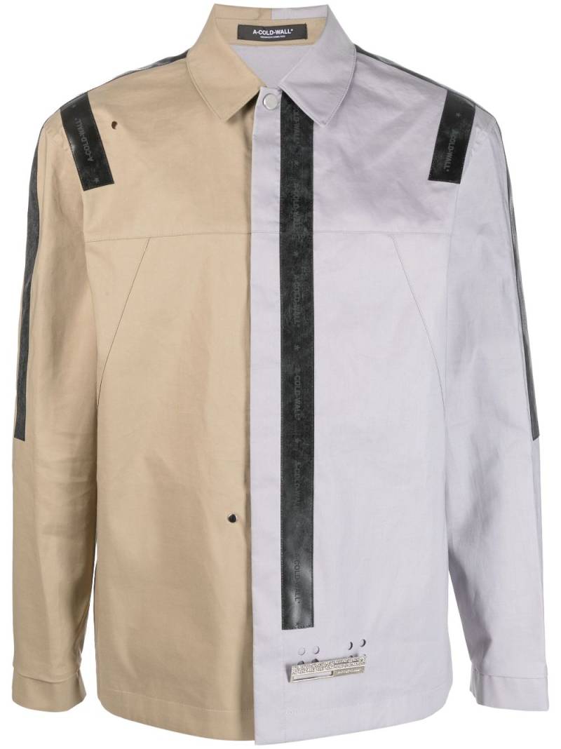 A-COLD-WALL* Mackintosh panelled shirt - Neutrals von A-COLD-WALL*