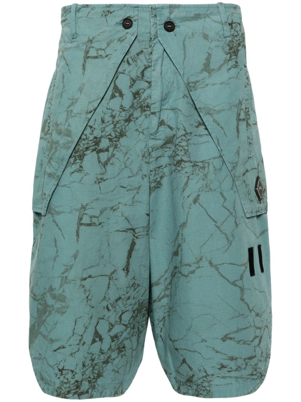 A-COLD-WALL* Overlay abstract-print cargo shorts - Green von A-COLD-WALL*