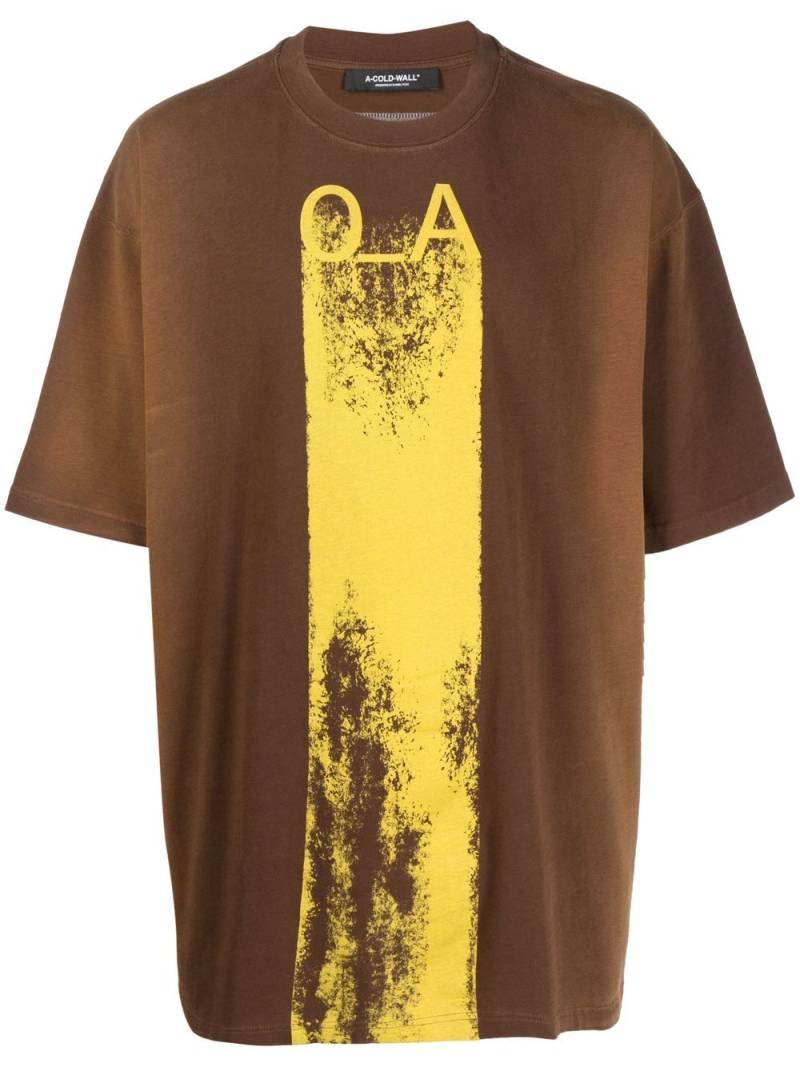 A-COLD-WALL* Plaster graphic-print cotton T-shirt - Brown von A-COLD-WALL*