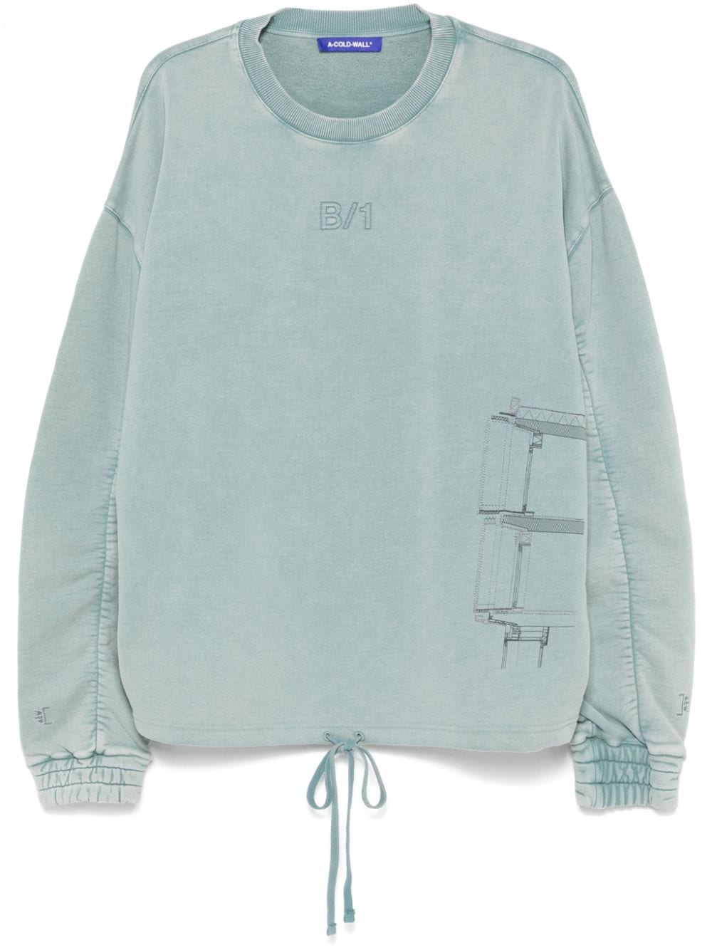 A-COLD-WALL* Shroud sweatshirt - Blue von A-COLD-WALL*