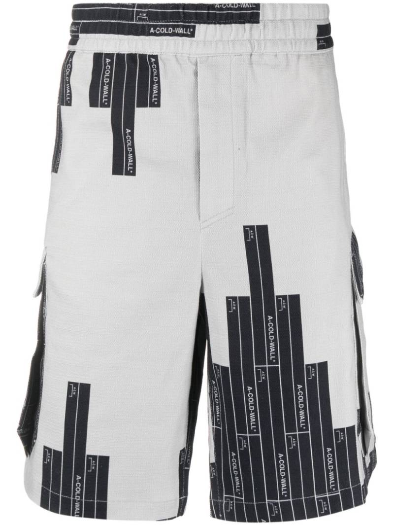 A-COLD-WALL* Vector-monogram cargo shorts - Black von A-COLD-WALL*