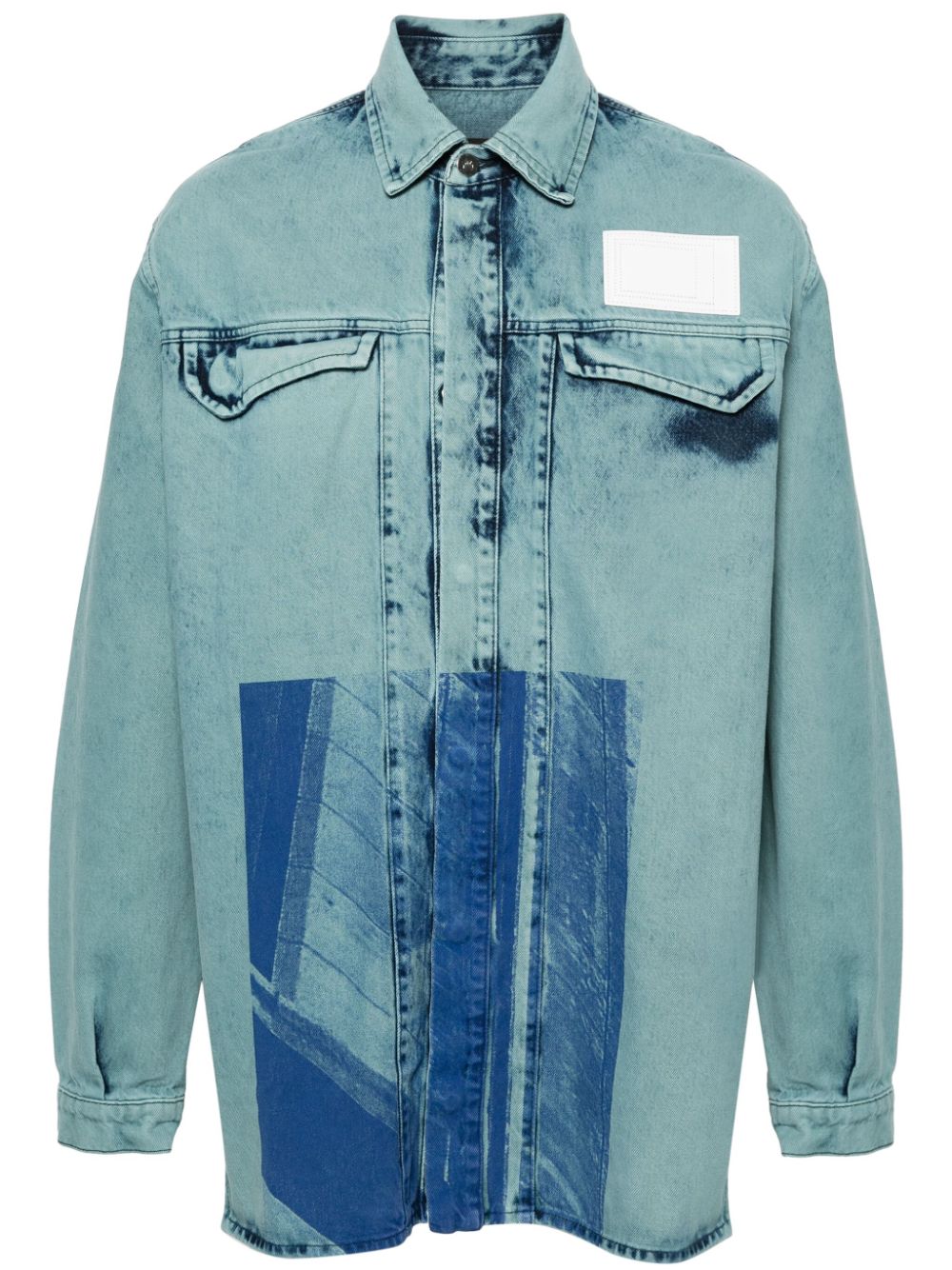 A-COLD-WALL* abstract-print denim shirt - Blue von A-COLD-WALL*