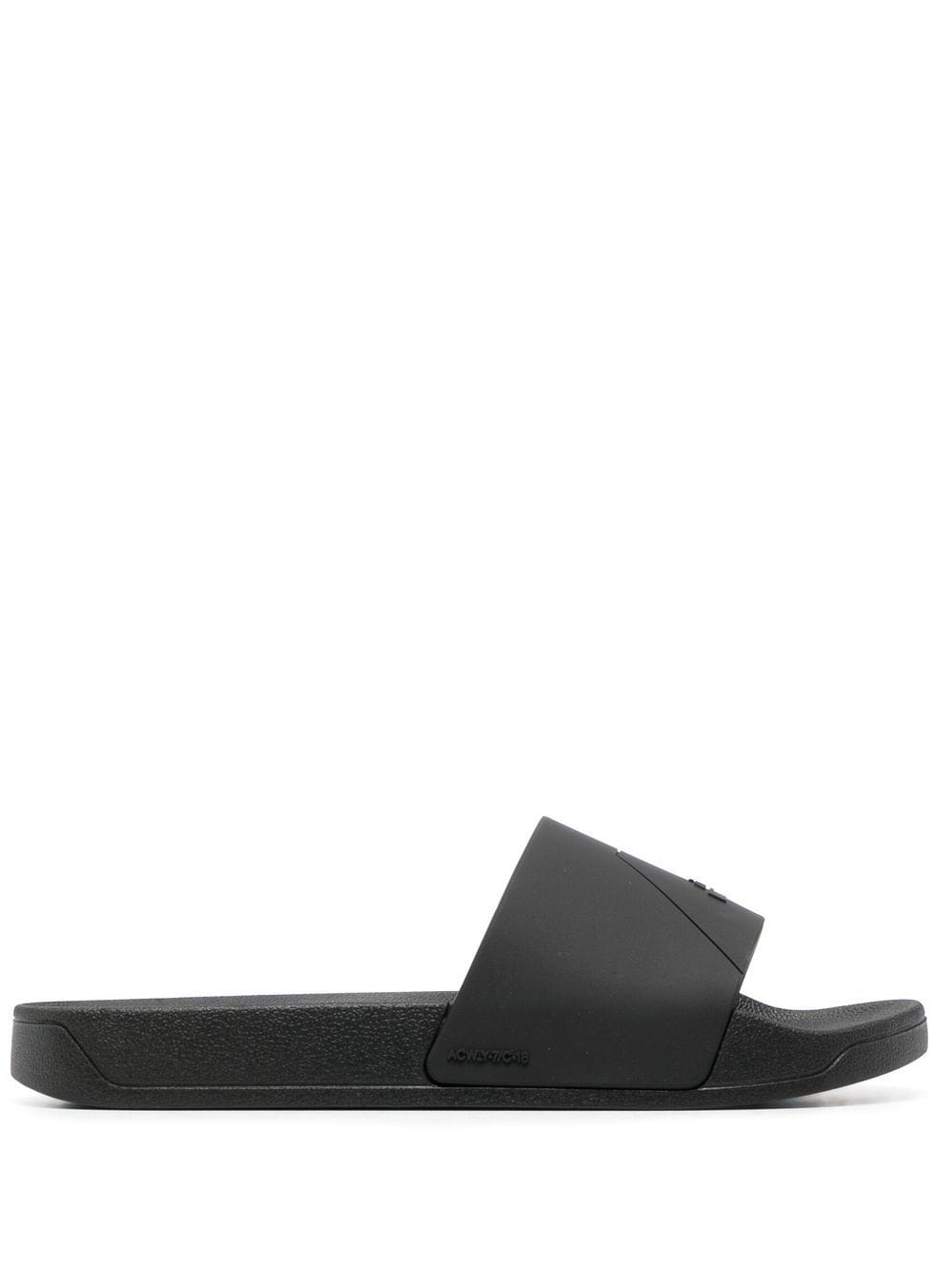 A-COLD-WALL* embossed-logo open-toe slides - Black von A-COLD-WALL*