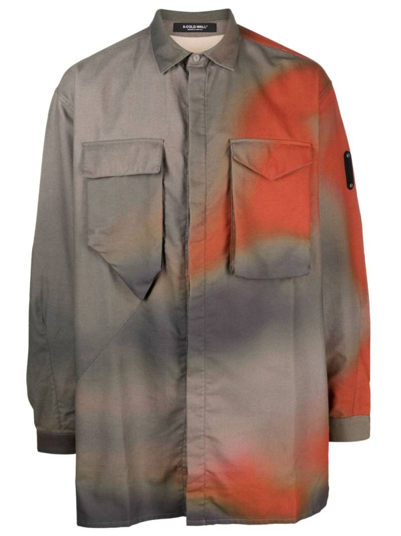 A-COLD-WALL* gradient-print cotton shirt - Grey von A-COLD-WALL*