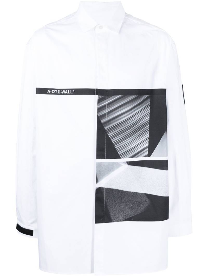 A-COLD-WALL* graphic-print cotton shirt - White von A-COLD-WALL*