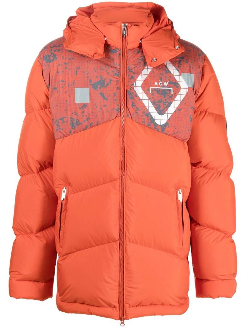 A-COLD-WALL* hooded padded jacket - Orange von A-COLD-WALL*