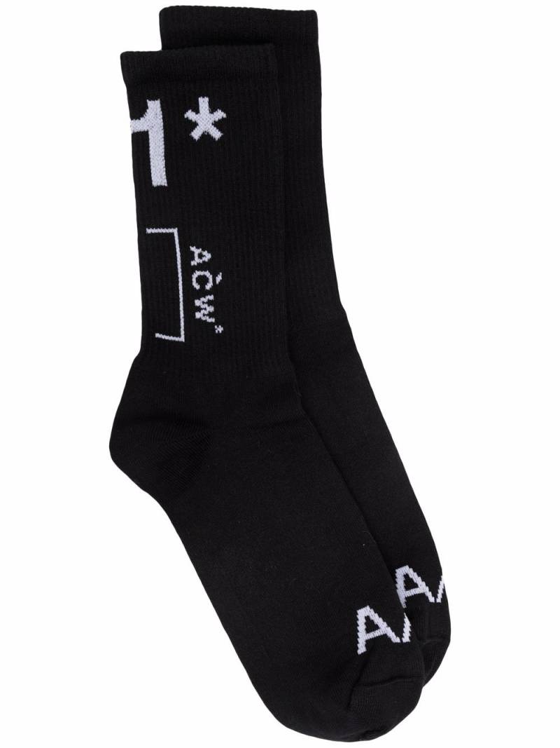 A-COLD-WALL* intarsia-knit logo socks - Black von A-COLD-WALL*