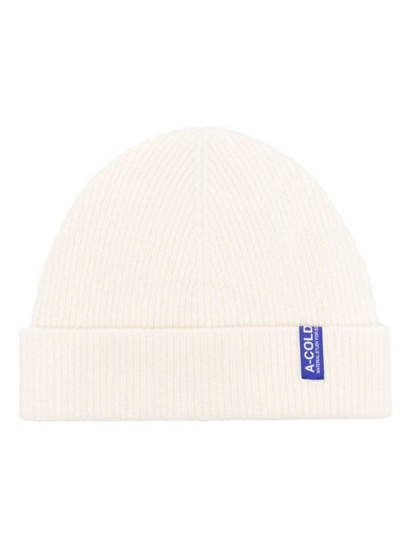 A-COLD-WALL* logo-patch beanie - Neutrals von A-COLD-WALL*