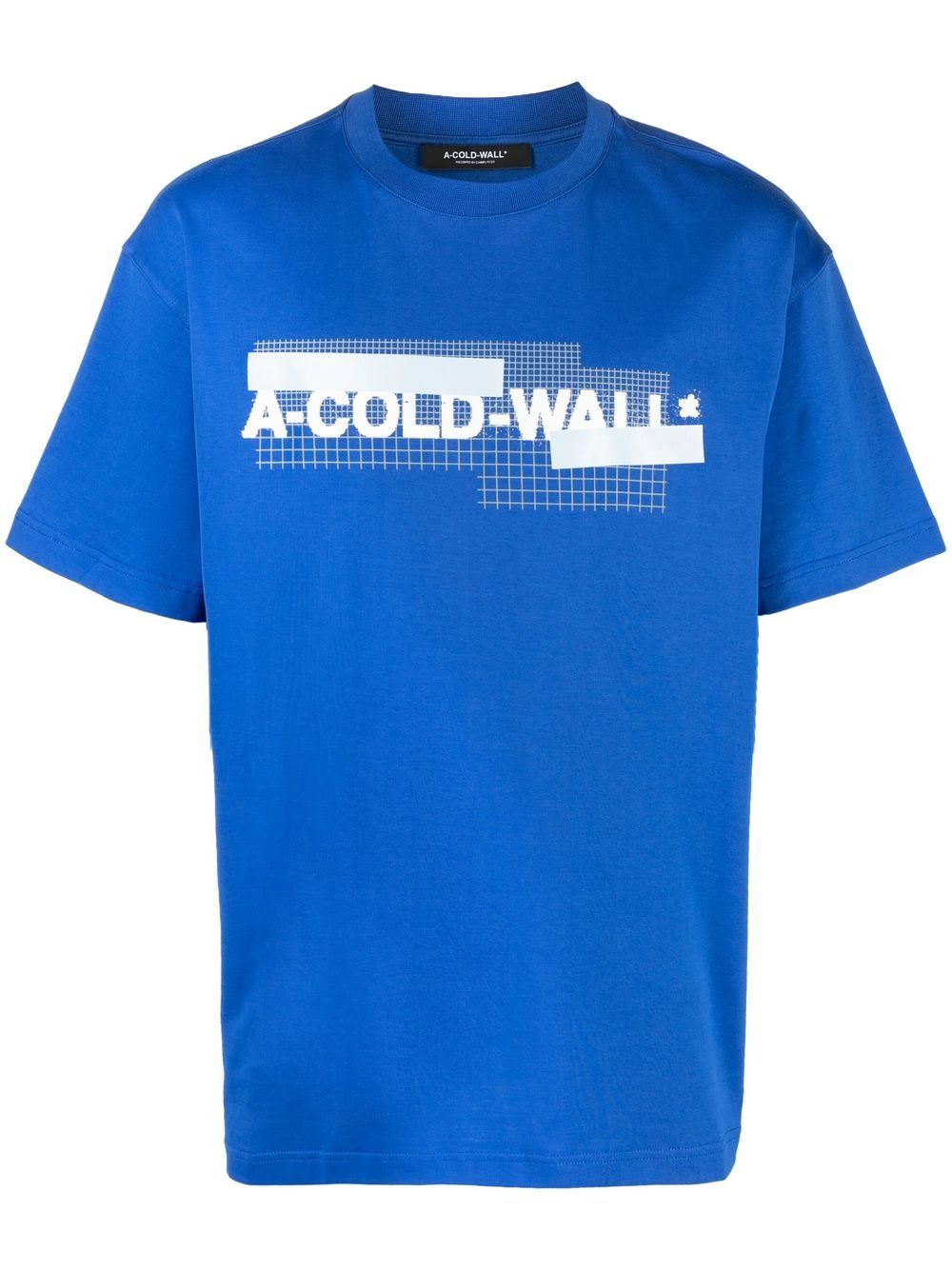 A-COLD-WALL* Grid logo-print T-shirt - Blue von A-COLD-WALL*