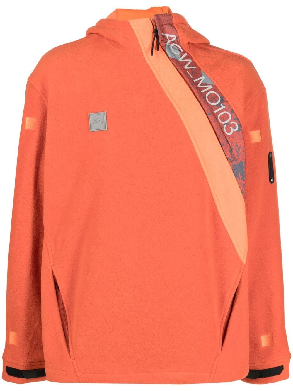 A-COLD-WALL* logo-print fleece sports jacket - Orange von A-COLD-WALL*