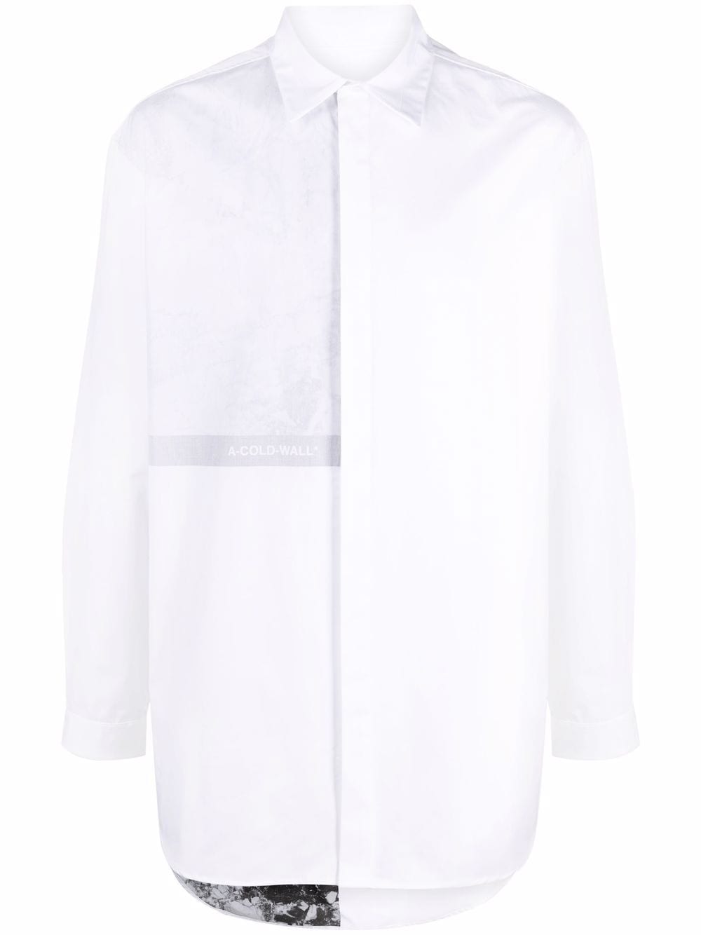 A-COLD-WALL* long-length button-up shirt - White von A-COLD-WALL*