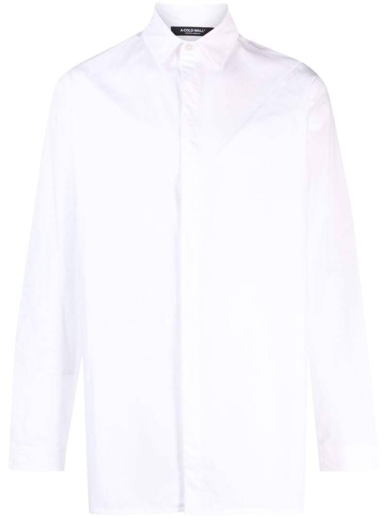 A-COLD-WALL* long-sleeve cotton shirt - White von A-COLD-WALL*