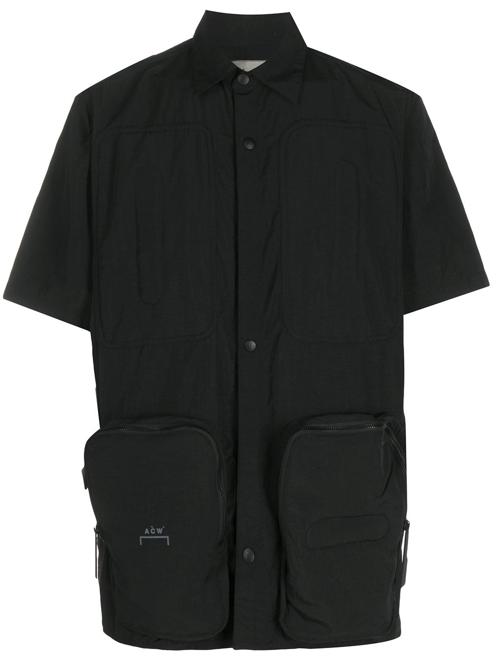 A-COLD-WALL* short sleeved snap fastened shirt - Black von A-COLD-WALL*