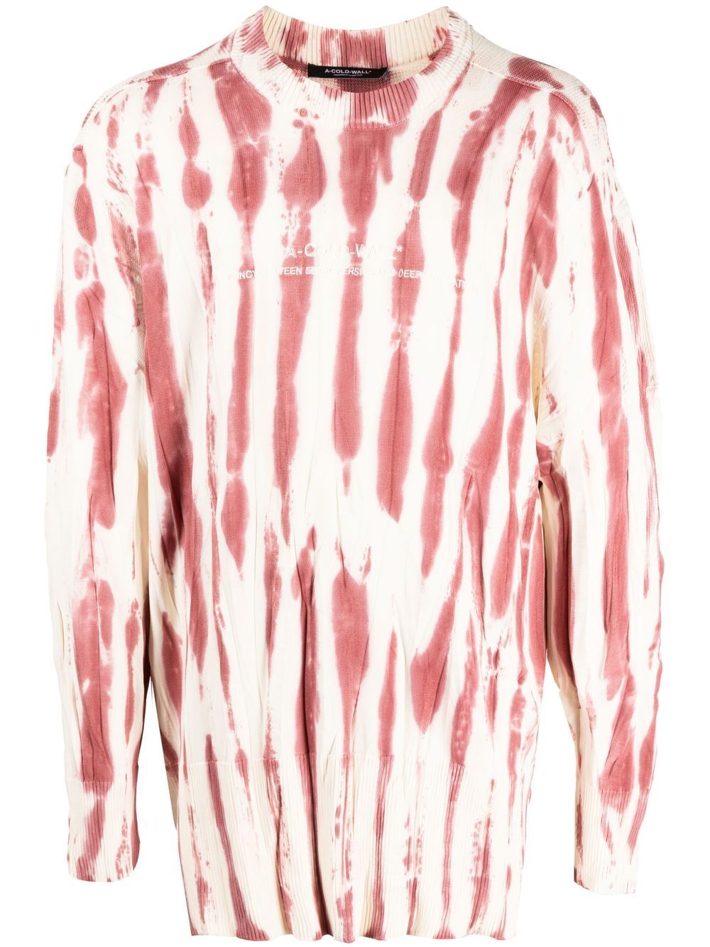 A-COLD-WALL* tie-dye logo-print jumper - Pink von A-COLD-WALL*