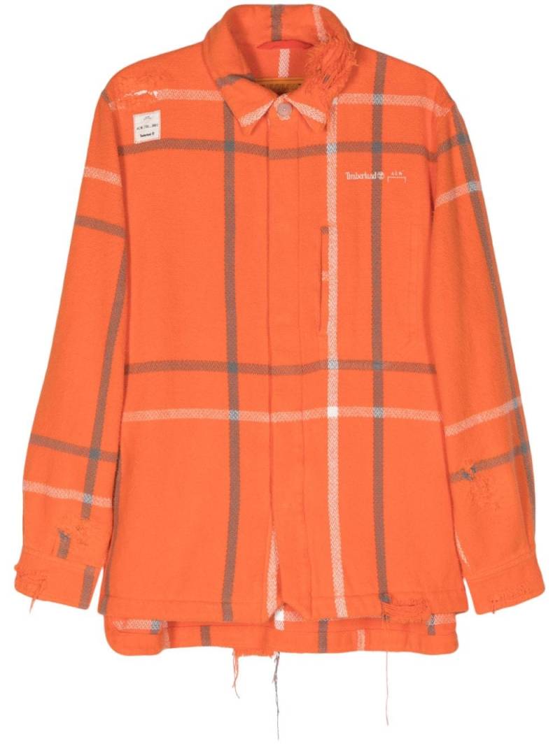 A-COLD-WALL* x Timberland® checked overshirt - Orange von A-COLD-WALL*