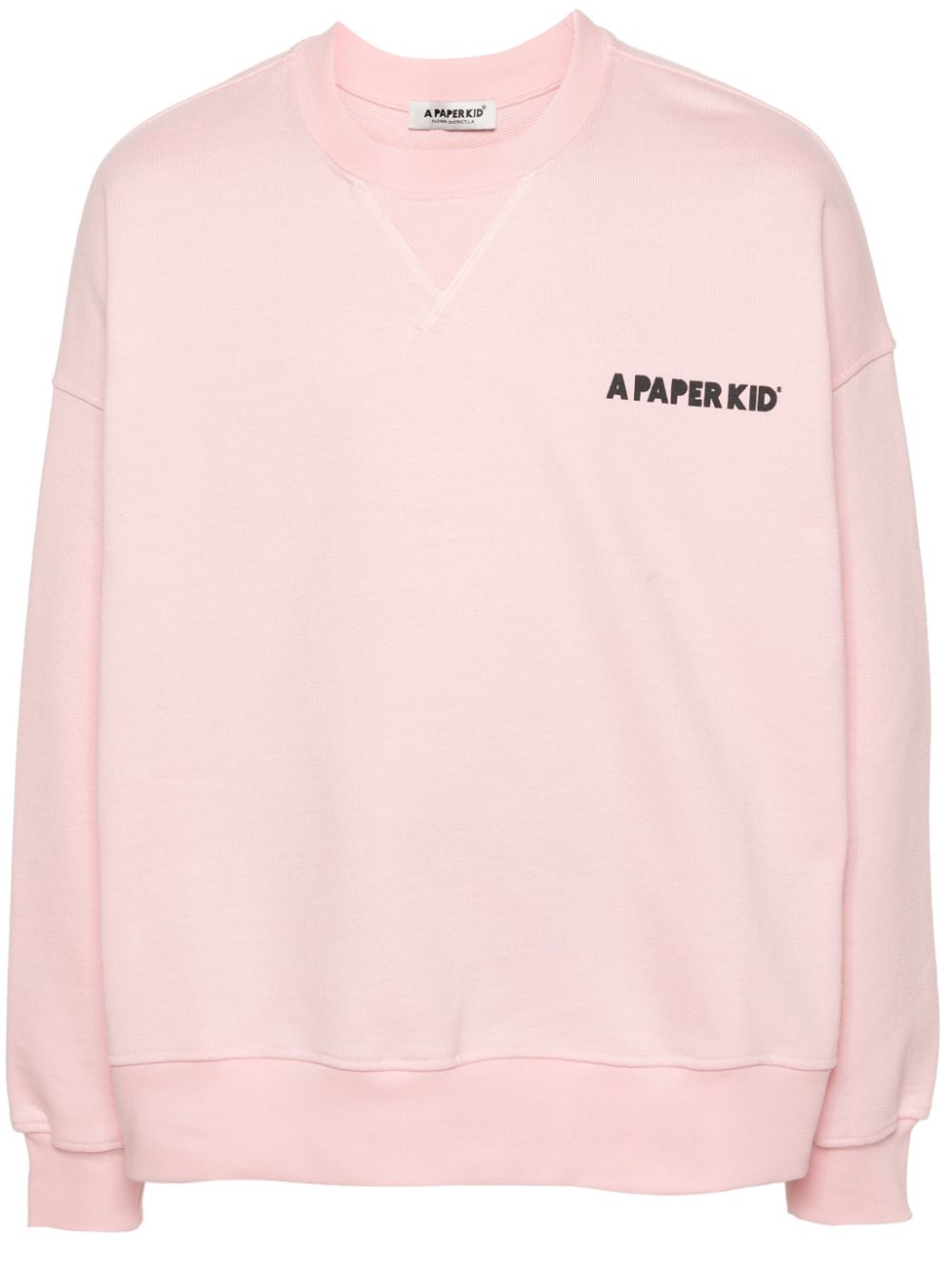 A Paper Kid logo-print jersey sweatshirt - Pink von A Paper Kid