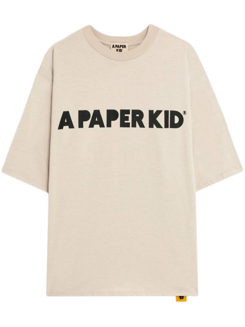 A Paper Kid logo t-shirt - Neutrals von A Paper Kid