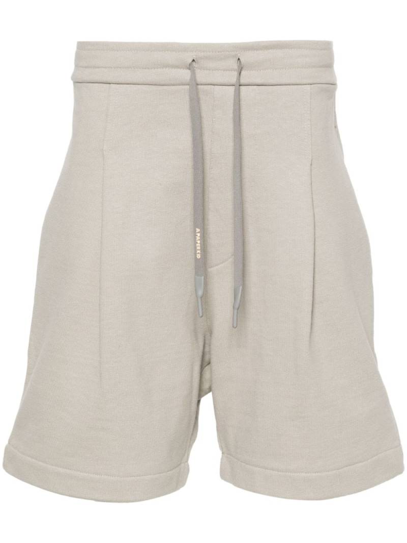 A Paper Kid pleat-detail cotton shorts - Grey von A Paper Kid