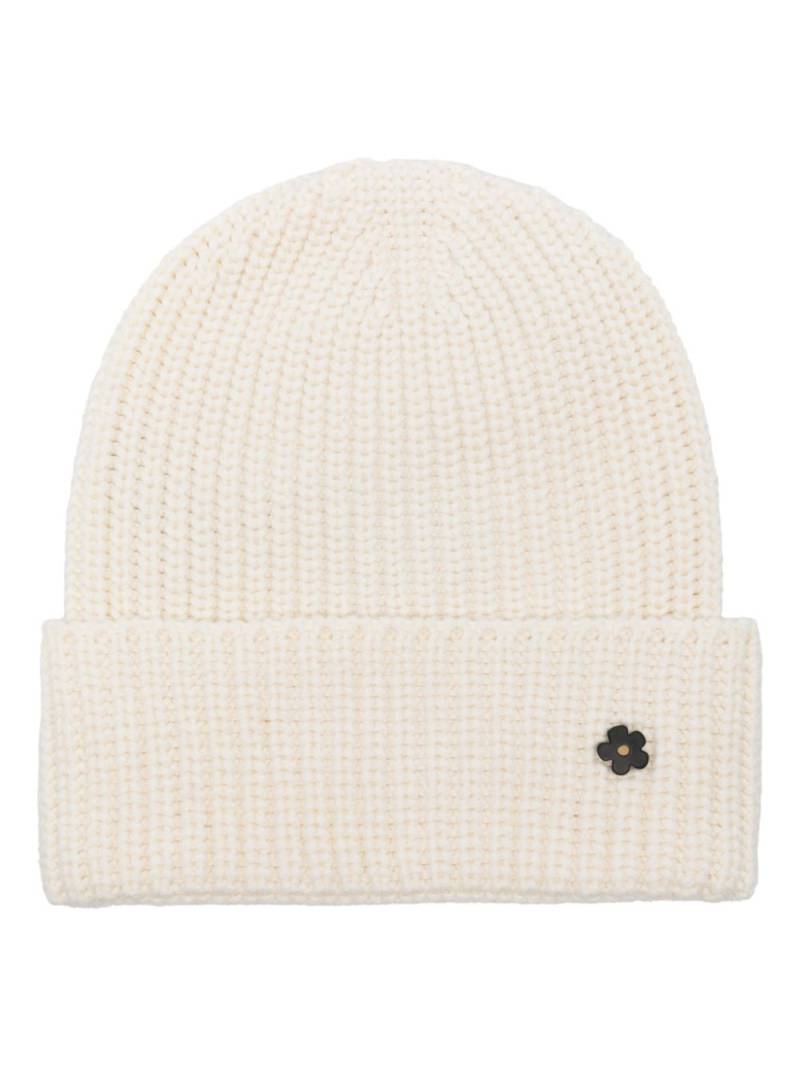 A Paper Kid ribbed beanie - White von A Paper Kid