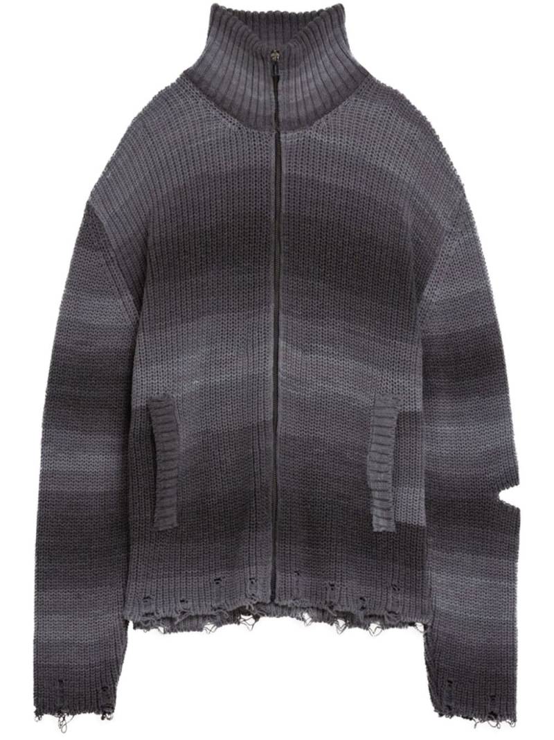 A Paper Kid striped knit jacket - Black von A Paper Kid